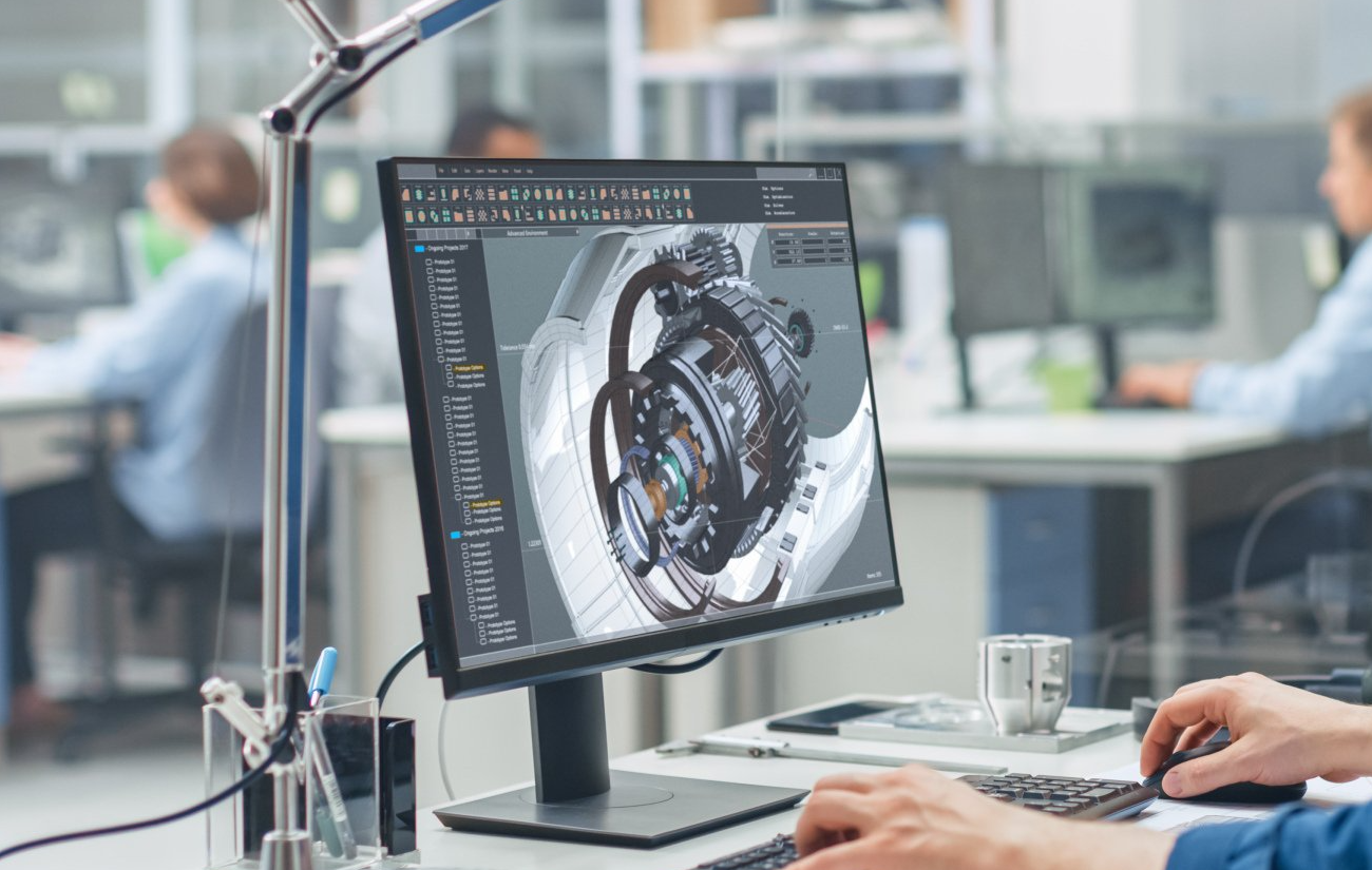 Engine turbine CAD drawing